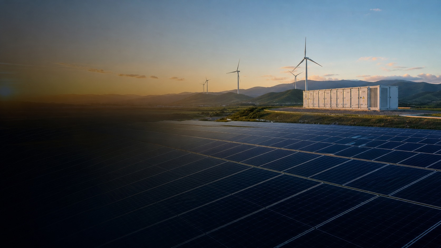 Renevo güneş paneli, enerji depolama ve hibrit yenilenebilir enerji sahası